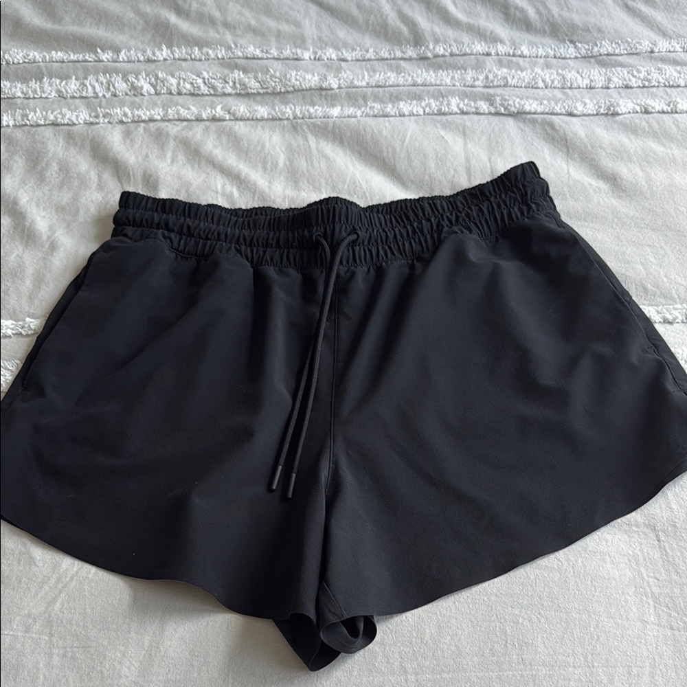 Athleta Black Athletic Shorts with Elastic Waistband